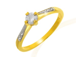 Ivy Gems 9ct Yellow Gold Ladies Diamond Dress Ring Sizes k- R -  53% off RRP!