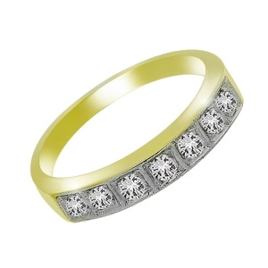 Ivy Gems 9ct Yellow Gold Diamond Half Eternity Ring Sizes K, N, R - 60-64% OFF RRP