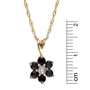 Diamond & Sapphire Cluster Jewellery Set